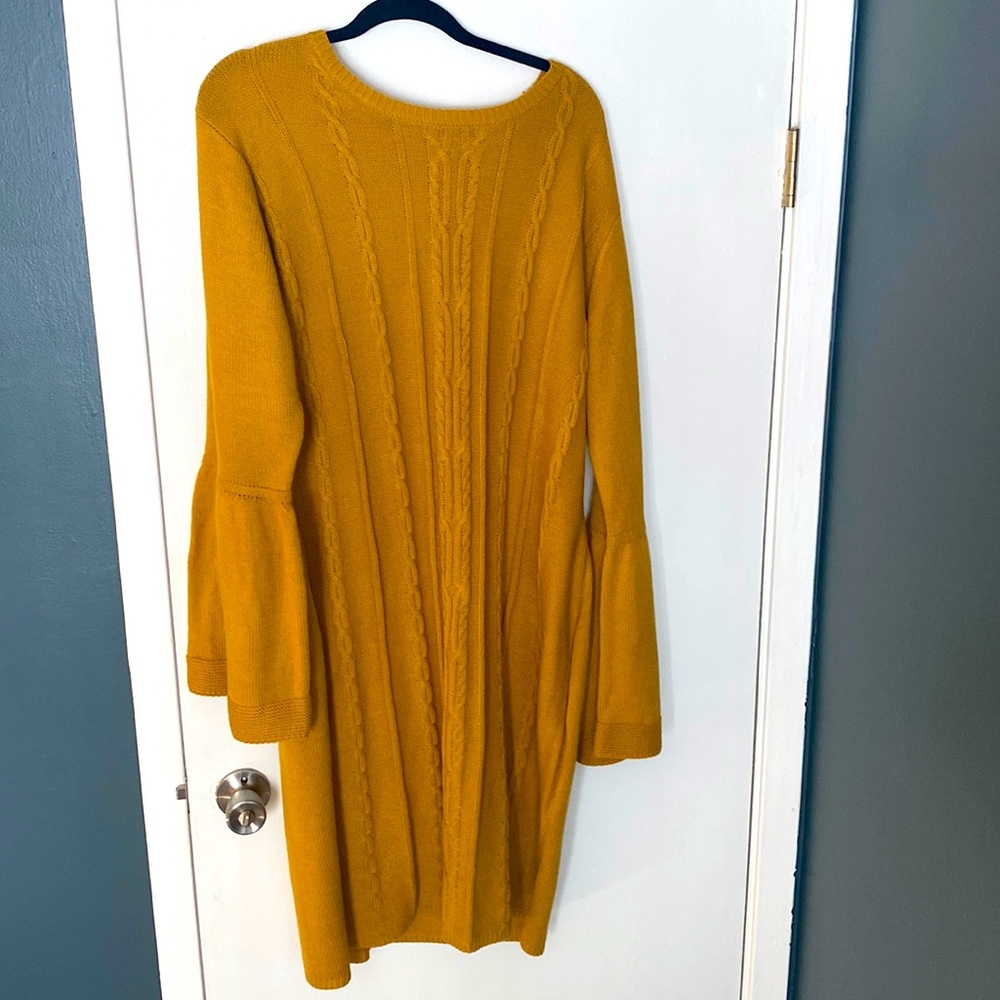 Mustard sweater dress